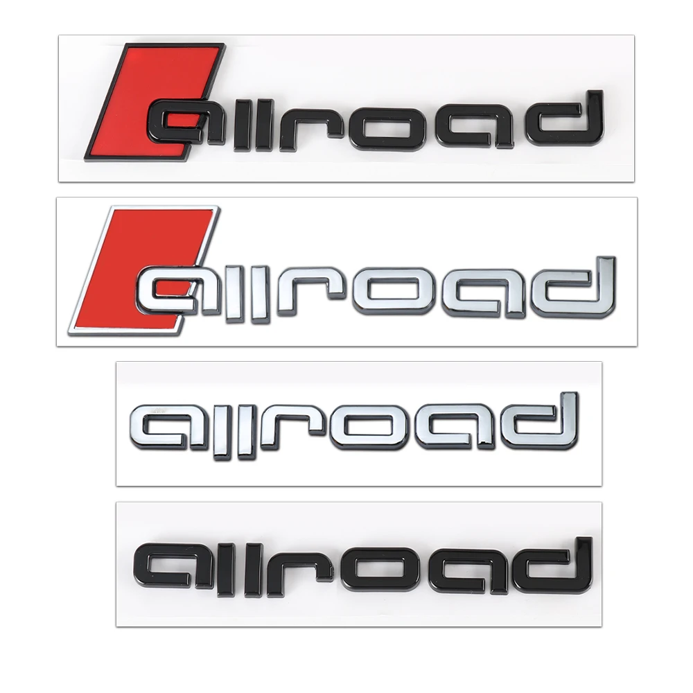3D ABS Car Trunk Badge Allroad Emblem Logo Decoration Stickers For Audi A1 A3 A4 A5 A6 8P B5 B6 B7 B8 C5 C7 A7 A8 Q3 Q5 Q7 TT 8V - view 3