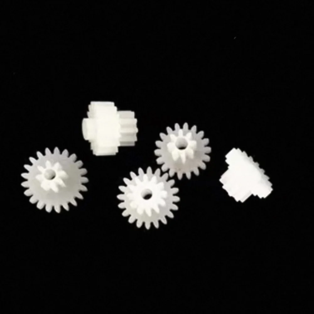 0.5M Plastic Double Gear 16/18/20/22/24/26/28 Teeth Toy DIY Deceleration Speed Change Gear