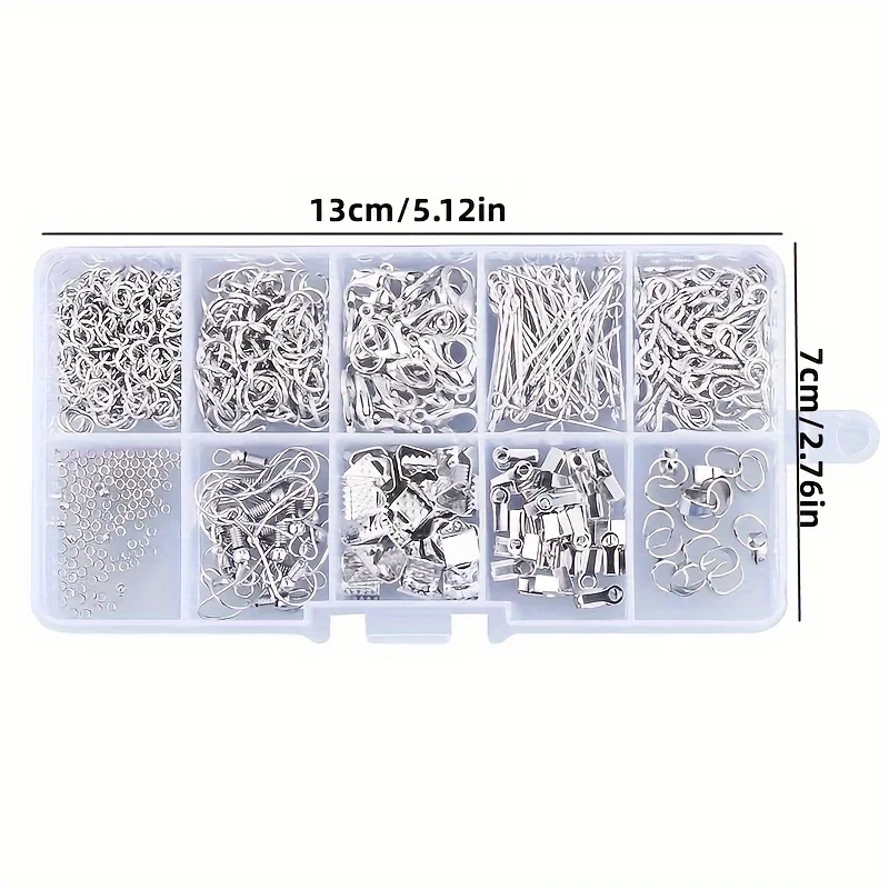 900pcs Jewelry Making Beginner Kit Earrings Necklace DIY Bead Pliers Tool Set Jewelry Repair Tool Set Suitable for Beginners image 5