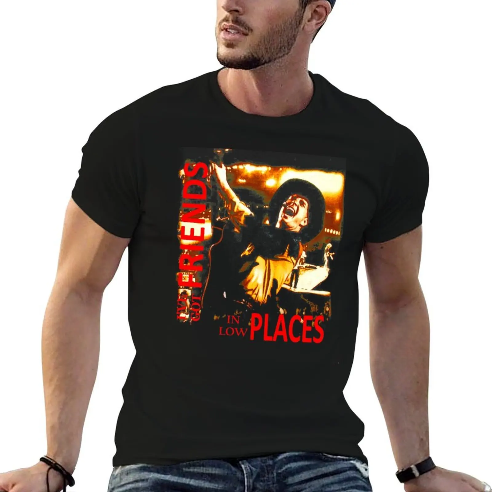 1996 Garth Brooks Vintage Friends In Low Places Song Promo Classic 90_s T-Shirt man t shirts graphic T-Shirt