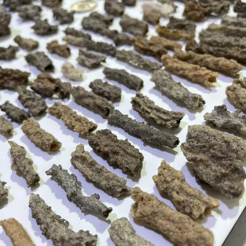 Fulgurite Lightning Glass . FULGURITE Stone . Lightning Strikes Sand . 15CT