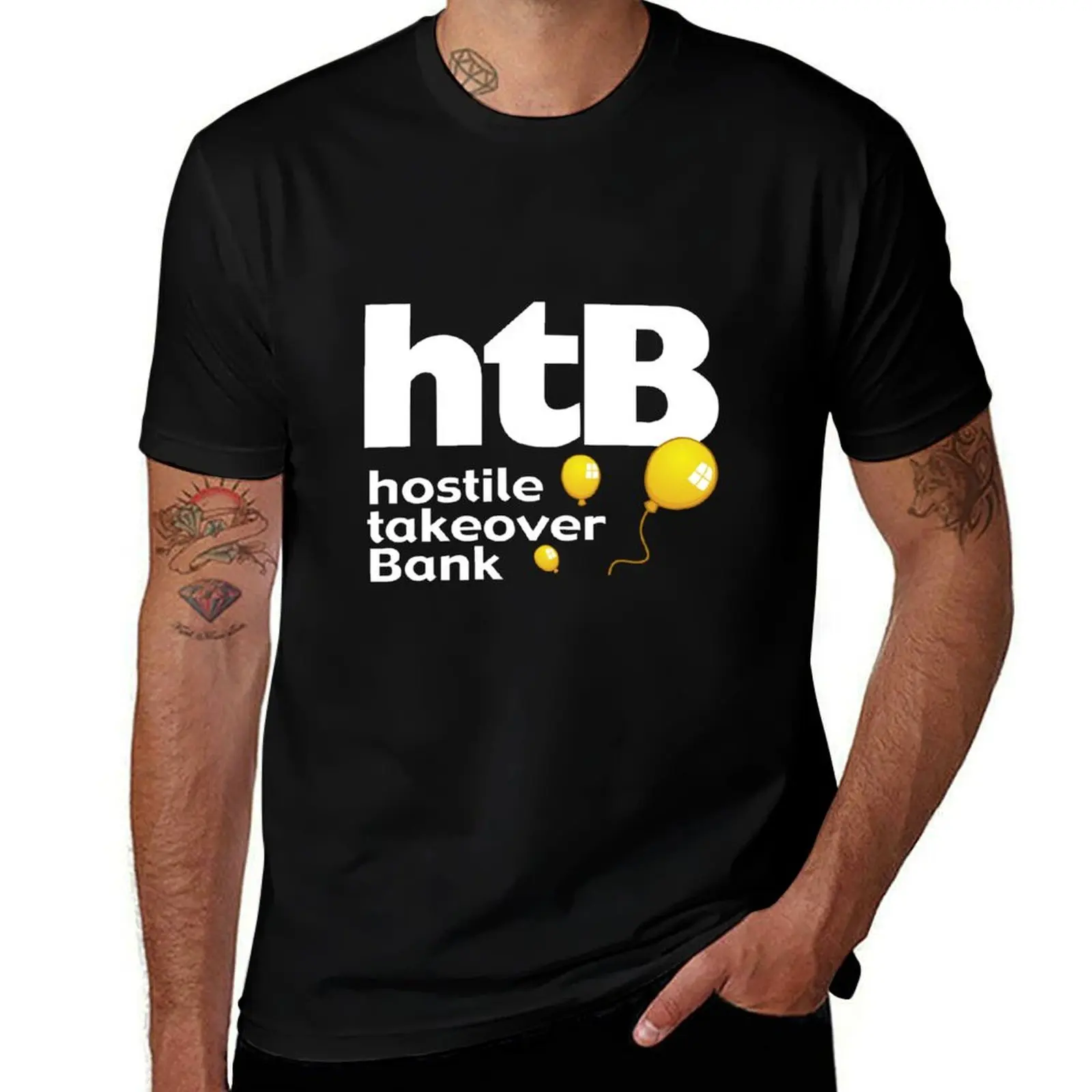 Hostile Take Over Bank T-Shirt Big and Tall Loose Fit T-Shirt