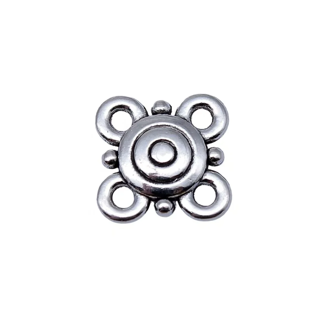 

25pcs 17x17mm Zinc alloy metal tibetan silver,antiqued bronze plated connector T1246 for jewelry making