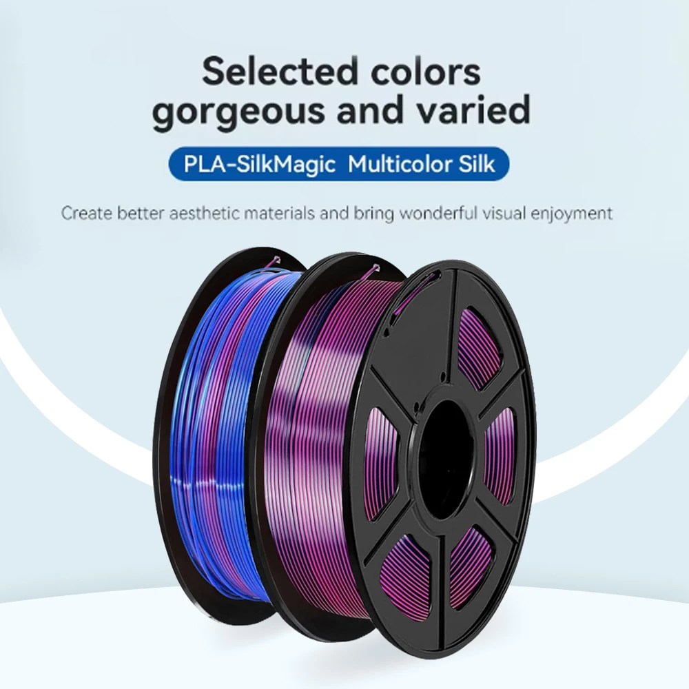 250G 3D Printer Filament PLA 1.75mm 1KG 3D Printing PLA Filament Silk Tricolor Filamento Impresora in 3D Materials Triple