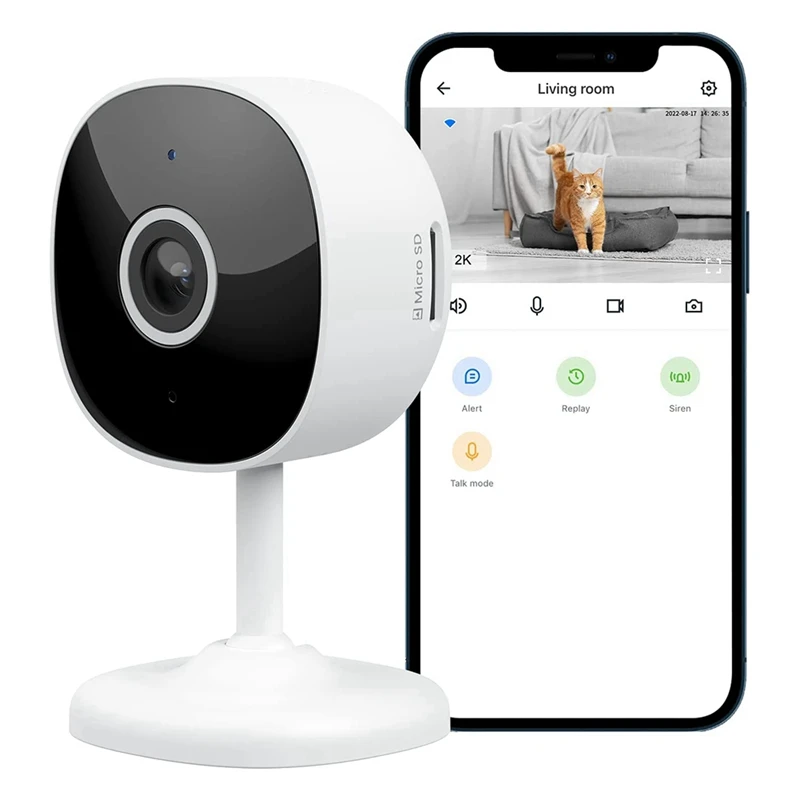 Wifi Camera 2K, Indoor Home Security Cameras For Baby/Older/Dog/Pet Camera With Phone App