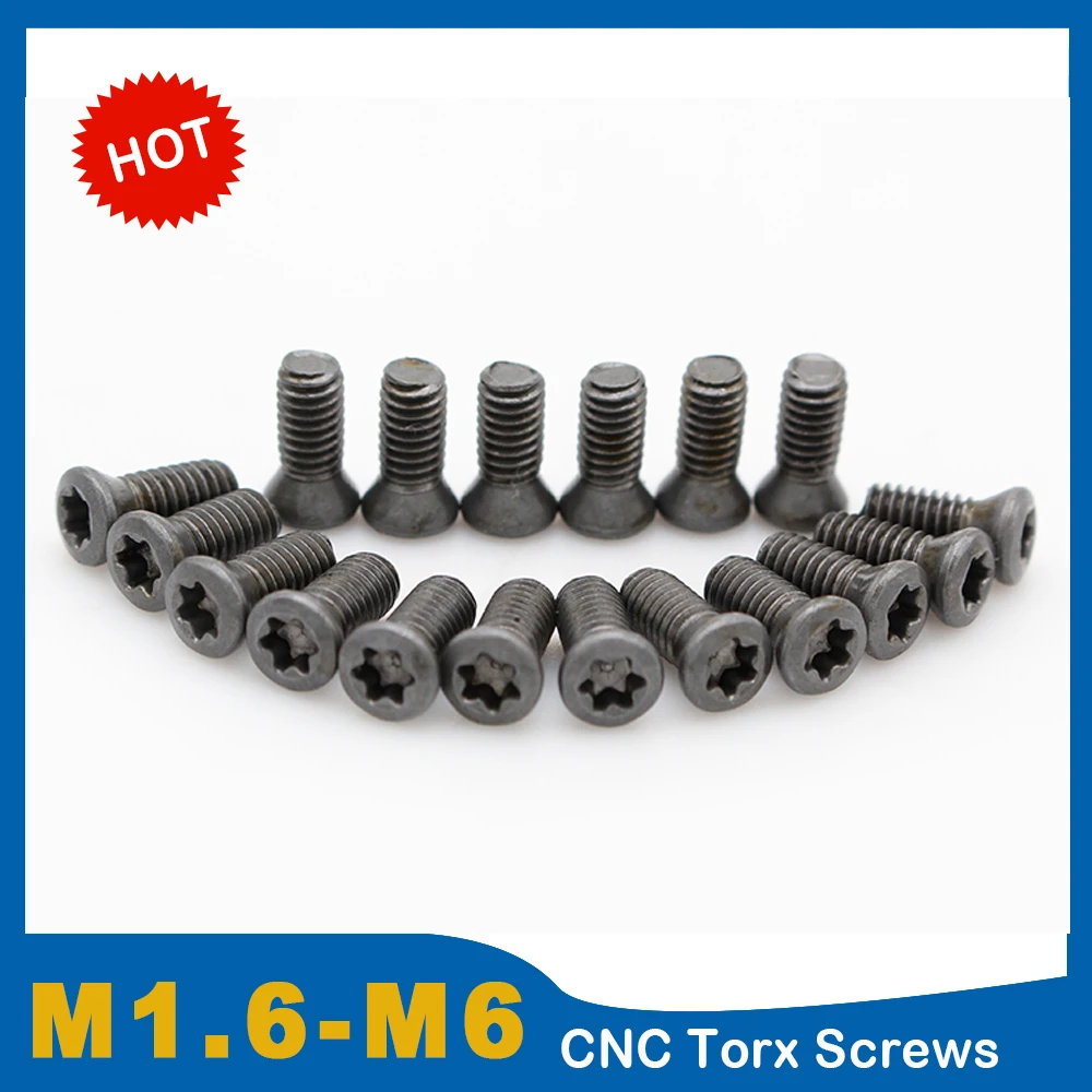 Torx Screw M2 M2.5 M3 M4 M5 M6 Torx Countersunk Head Screw Hexagon Socket Head Flat Head Screw Carbide Inserts CNC Lathe Tool