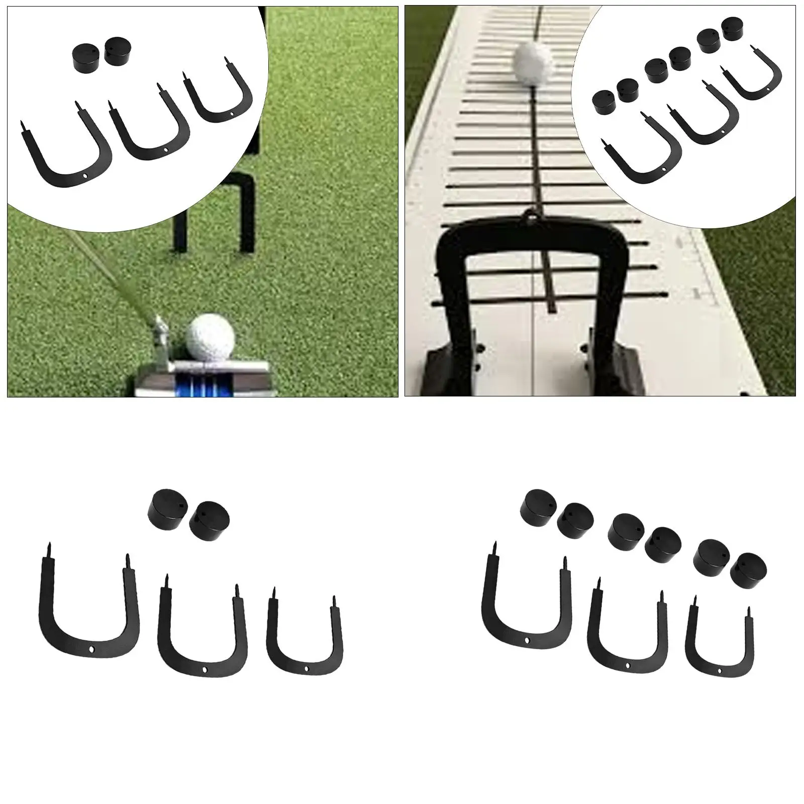 

3 Pieces Golf Putting Gates Golf Gates Metal Equipment Golf Supplies Lightweight