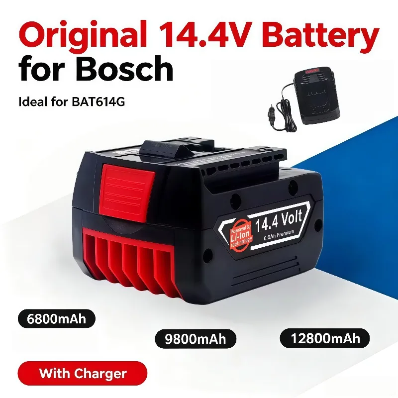 High Performance 14.4V Battery for Bosch BAT614G Tool, Packed with Dedicated Charger for Convenient Charging