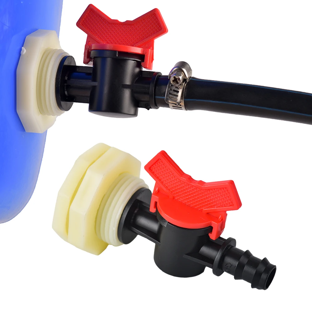 3/4 Inch PVC  Rain Barrel Bulkhead Valve Adapter Joints Water Tank Drainage Connectors Garden Irrigation Hose Joint