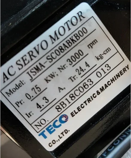 Serwomotor Teco 750w AC JSMA-SC08ABKB00+JSDEP 20A z hamulcem