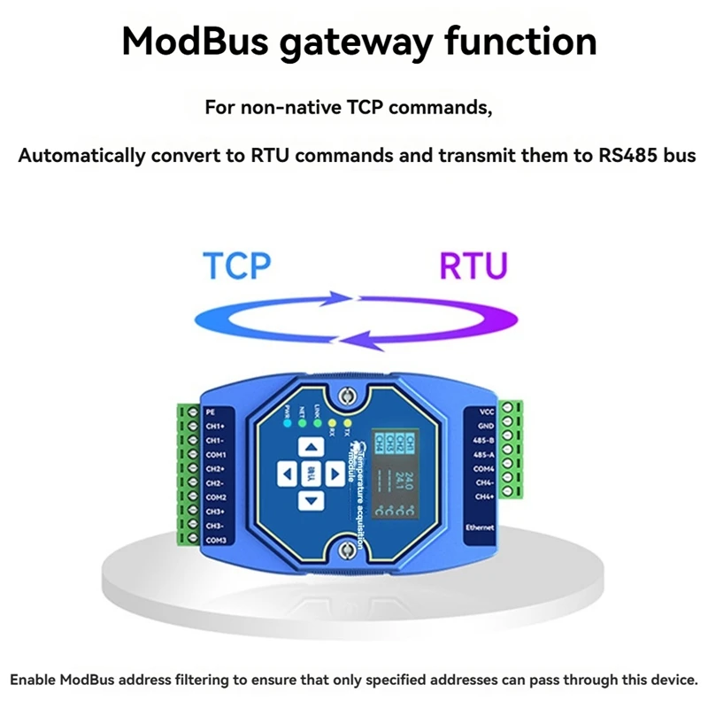 Multi-Channel Analog And Digital Acquisition Control COJXU ME31-AAAX4220 4DI+2AI+2DO RJ45 RS485 Modbus IP To RTU