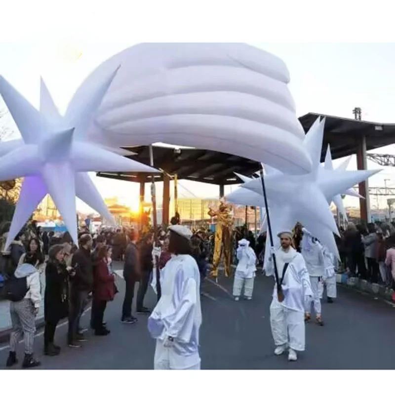 Inflatable Shooting Star Puppet Meteor Model Wonderful Parade Performance Walking Holding Blow Up Comet Balloon For Event