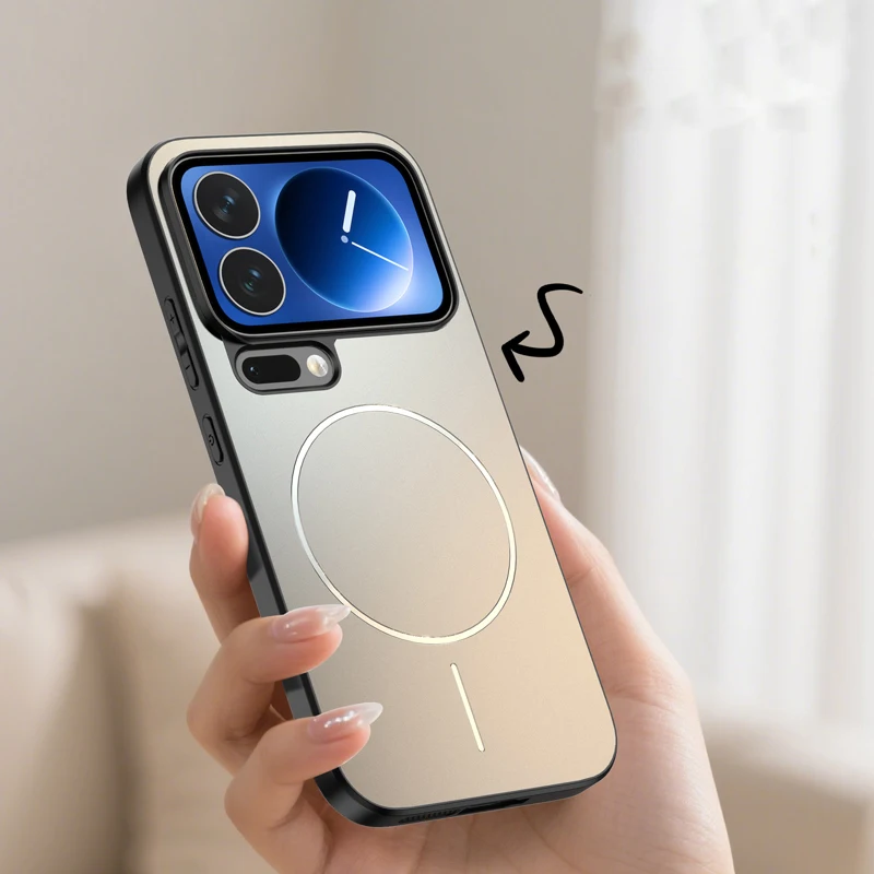 Magsafe المغناطيسي شحن لاسلكي بلون تصفيح للصدمات جراب هاتف ل Xiaomi 17 برو ماكس 15 14 T برو الترا الغطاء الخلفي #2