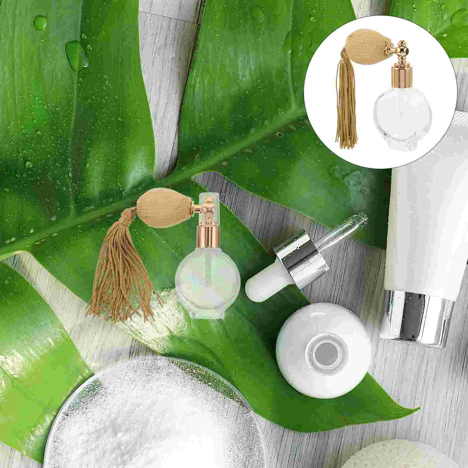 

Powder Bottle Spray Empty Perfume Atomizer Sprayer for Glass Mini Fragrance Travel Crystal Vintage Refillable Atomizer