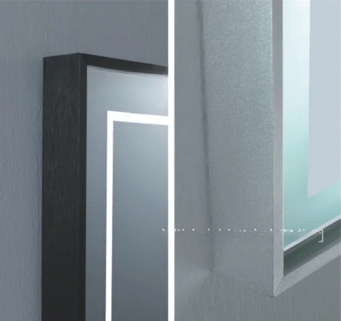 مرآة ذكية، سحرية، مرآة حمام، متعددة الوظائف، صديقة للبيئة، مرآة نحاسية وفضية، إطار من الألومنيوم #3