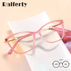 Ralferty 2025 Kids Eyeglasses Frame Child Cat Eye Anti Blue Light Optical Frame Metal Myopia Prescription Glasses Frame Eyewear