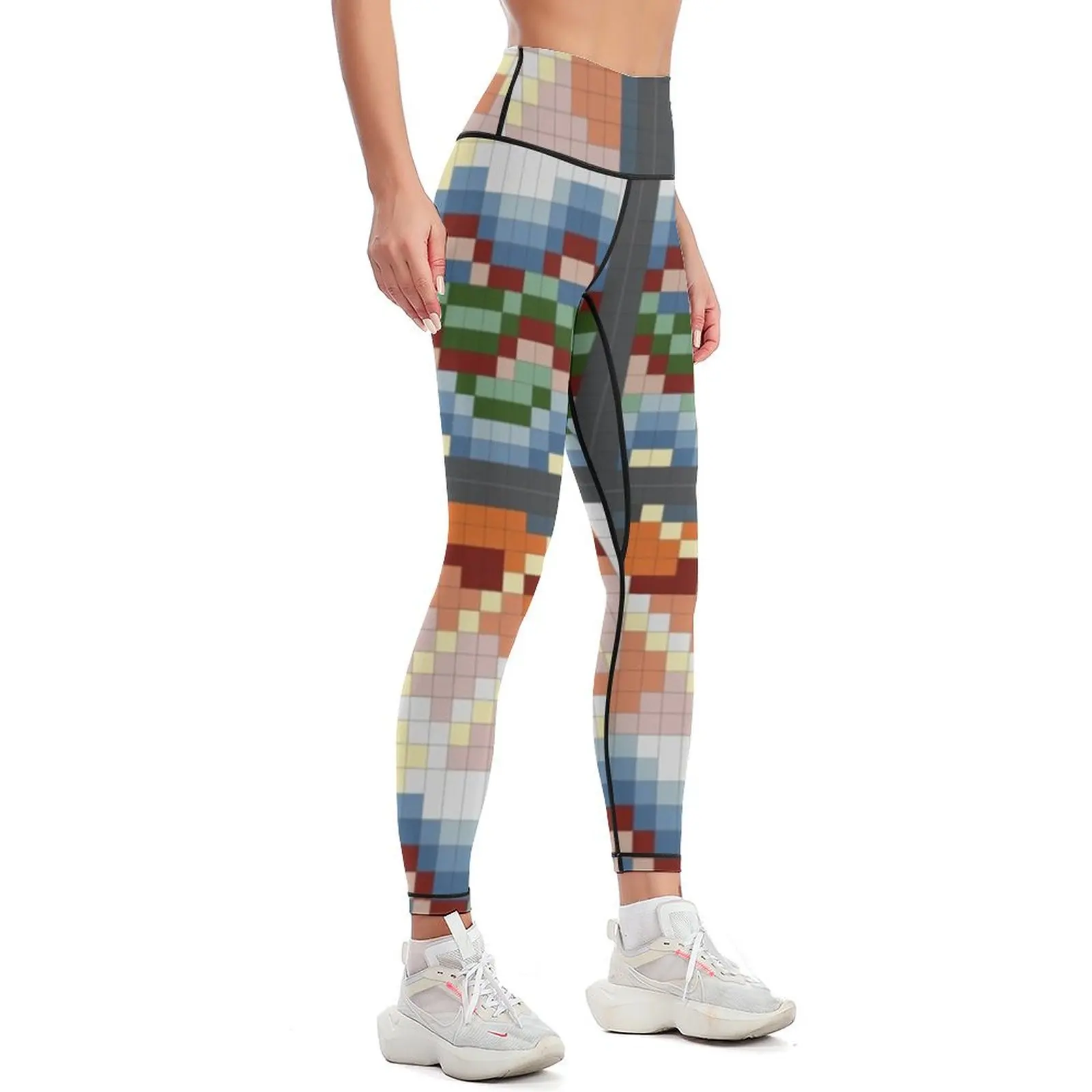 Mosaic Leggings Sweatpants Pants sport sporty woman push up Womens Leggings