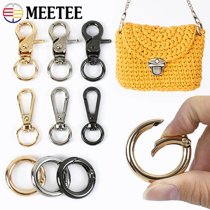 

10/20Pcs Meetee 8/10/13mm Swivel Lobster Buckle for Dog Collar Clasp Bag Strap Carabiner Trigger Snap Hook Hardware Accessories