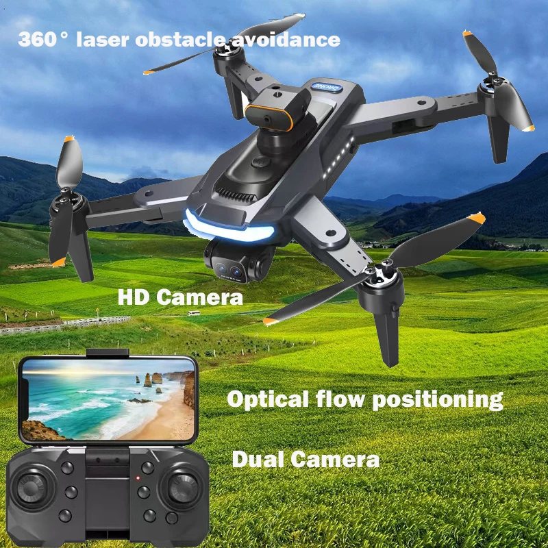 

P17 Дрон с оптическим позиционированием потока, HD-камера, четырехосный квадрокоптер, лазерный обход препятствий, дистанционное управление, игрушка-самолет