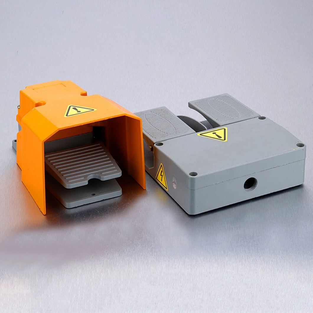 ABILKEEN Heavy Duty Twin Pedal Foot Control 10A 250V/380V Synchronized For Press Brake And Punch Press, Industrial Switch