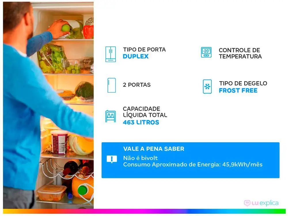 مبرد ثلاجة براستيب ، دوبلكس مجاني من الصقيع ، بجهد V