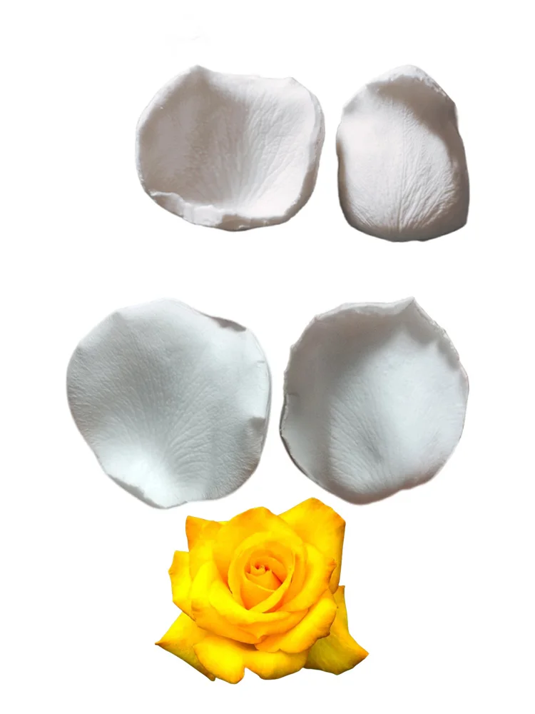 2pcs Large Rose Silicone Molds 3D Fondant Flower Cooking Wedding Decoration Baking Sugar Craft Moulds Clay Petal DIY Cake M2980