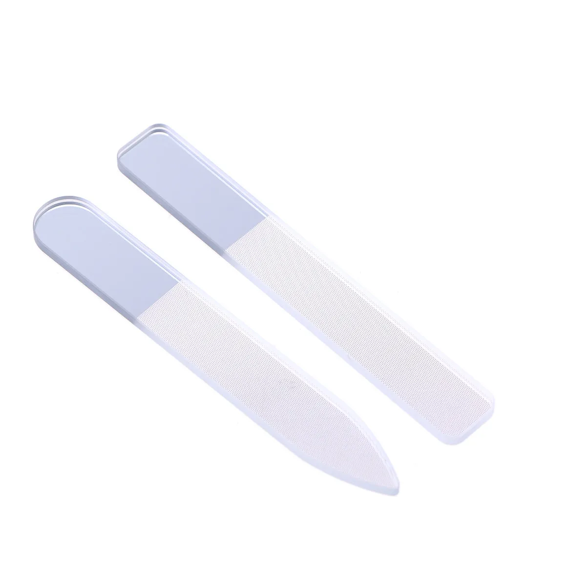 2Pcs Professional Crystal Nail Files Emery Boards Nail Art Tool Portable Smooth Nails Polish Buffing Blocks