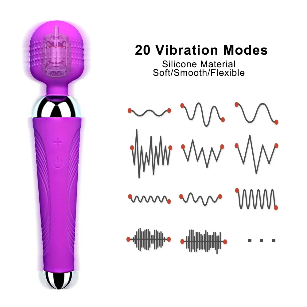 Wireless Dildos AV Vibrator Magic Wand for Women Clitoris Stimulator USB Rechargeable Massager Goods Sex Toys for Adults 18 - Image 4