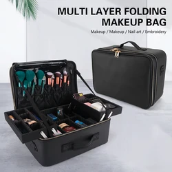 Makeup Display  Box Cosmetic Bag Brush Organizer And Storage Travel Box With Adjustable Strap Barbershop Tools Portable Bag