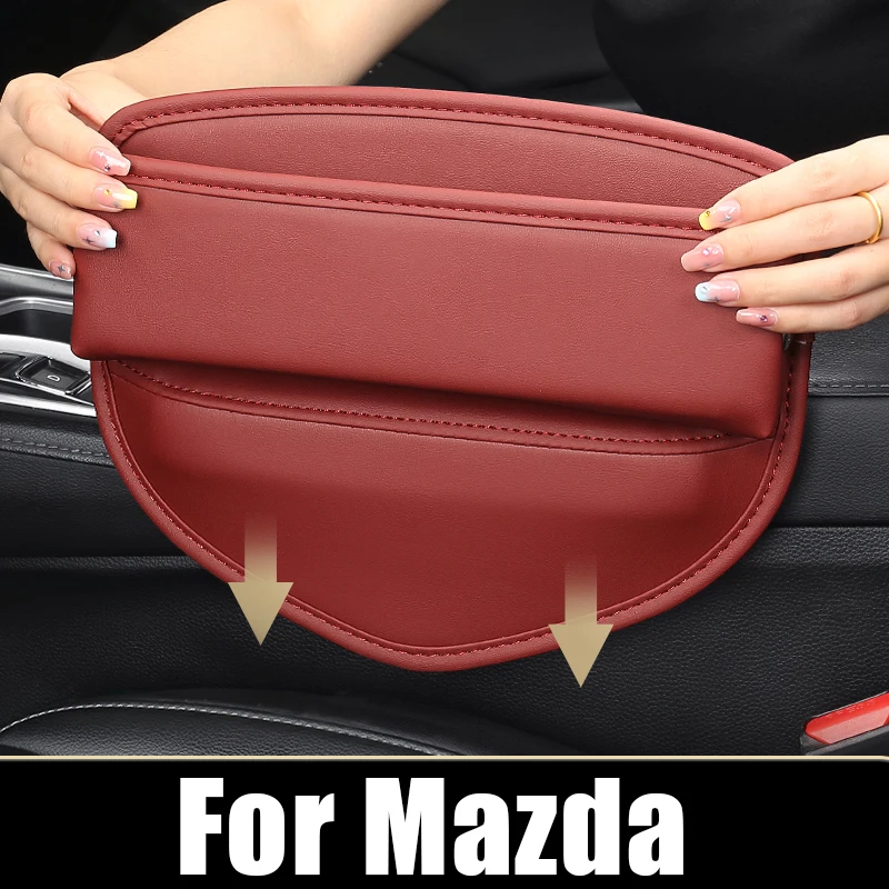 

For Mazda 2 3 BM 6 GJ CX-5 CX5 CX 5 CX3 CX8 CX9 2012-2019 2020 2021 2022 2023 2024 Car Seat Crevice Storage Box Organizer Pocket