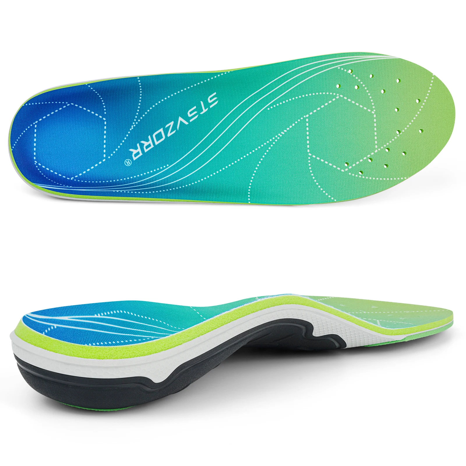 IFITNA Plantar Fasciitis Insole, Arch Support Orthopedic Insole Orthotic Shoes Inserts Flat Feet Heel Pain Athletic Cushion Sole