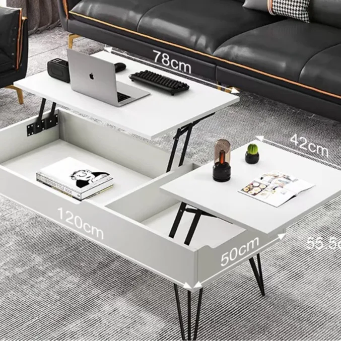 

Living room modern simple multi-functional coffee table coffee seat household tea table simple foldable balcony multi-layer desk