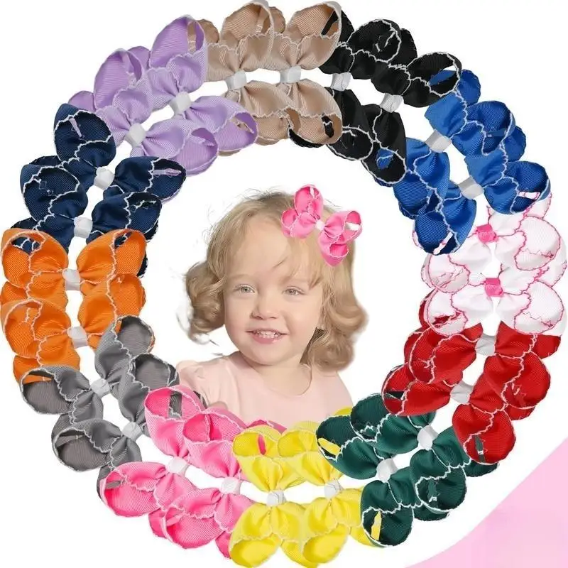 

JoyBowie Bubble Lace Bow Hairpins 12-Piece Set, 3 Styles, Cute Daily & Party Hair Accessories