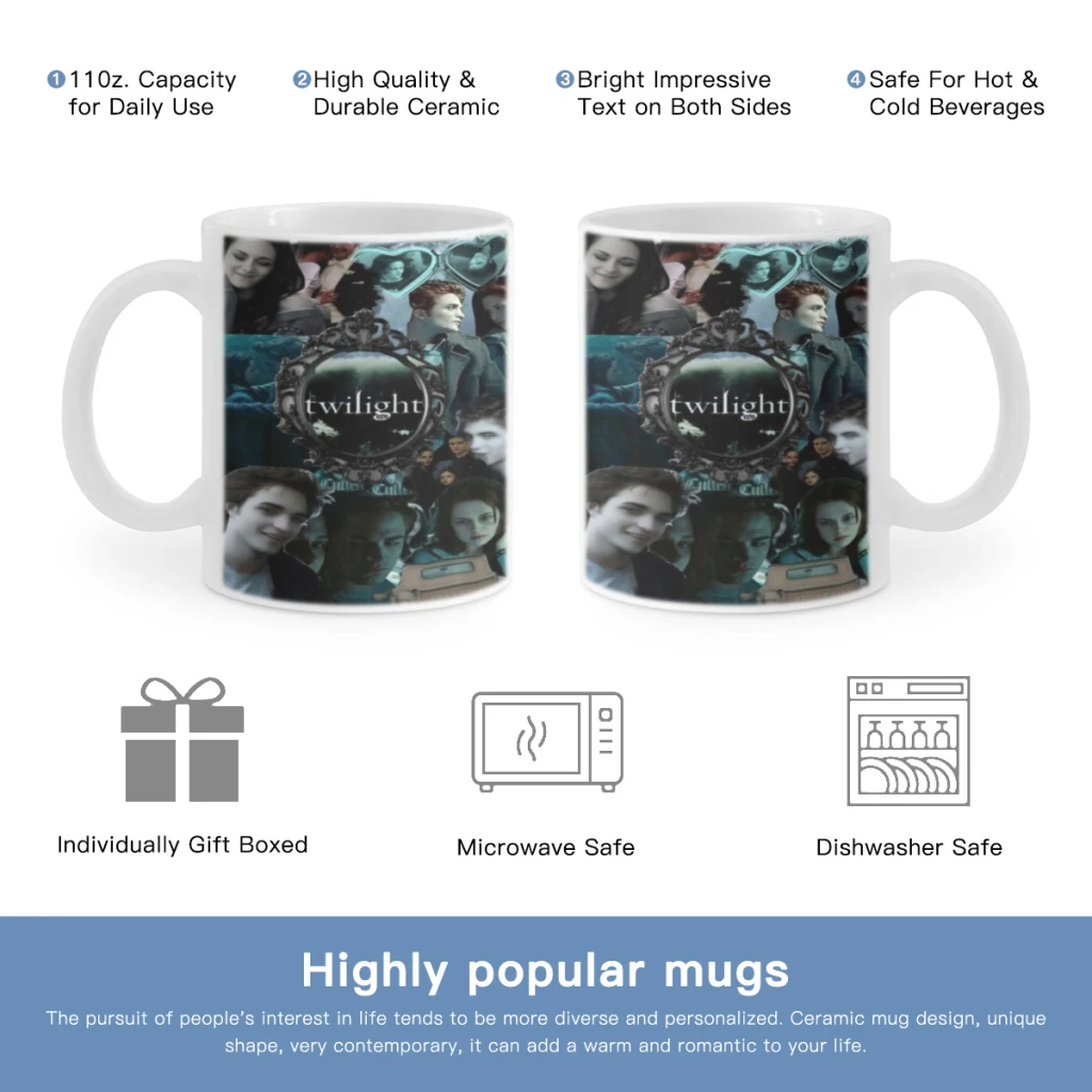 Classic Movie TV Film Twilight Ceramic Mugs Coffee Cups Milk Tea Cup ins Oatmeal Breakfast Mug Drinkware Kitchen