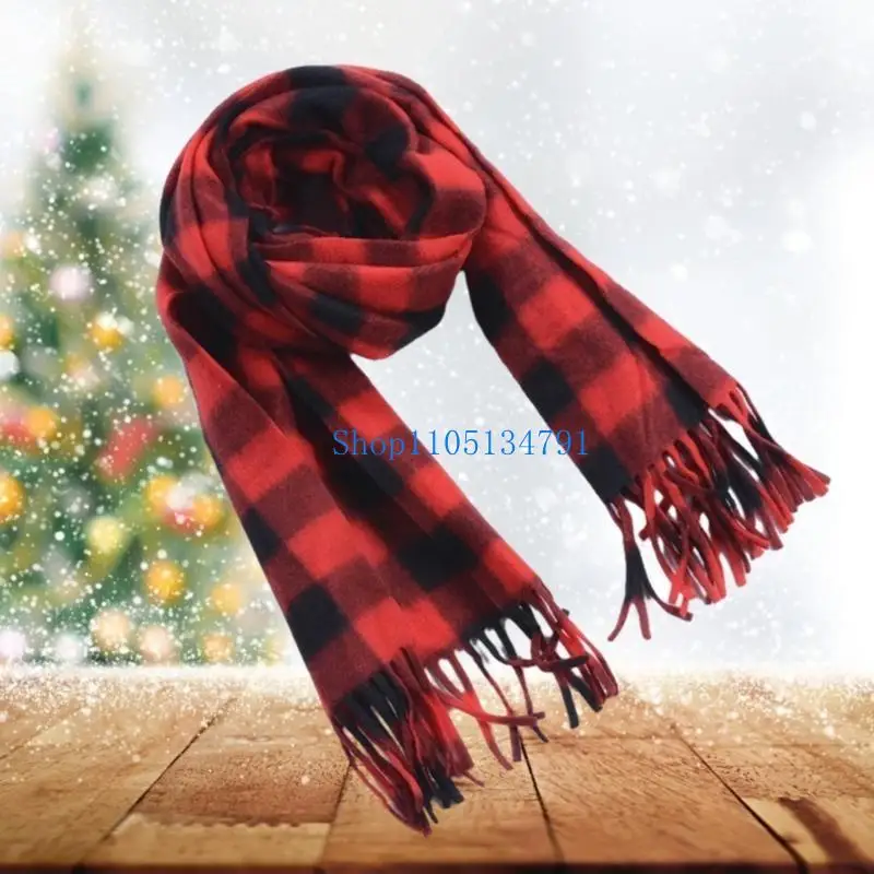 

98km Plaids Blanket Scarf Winter Fall Warm Scarfs for Women Soft Large Tartan Shawls Wraps Tassels Scarves