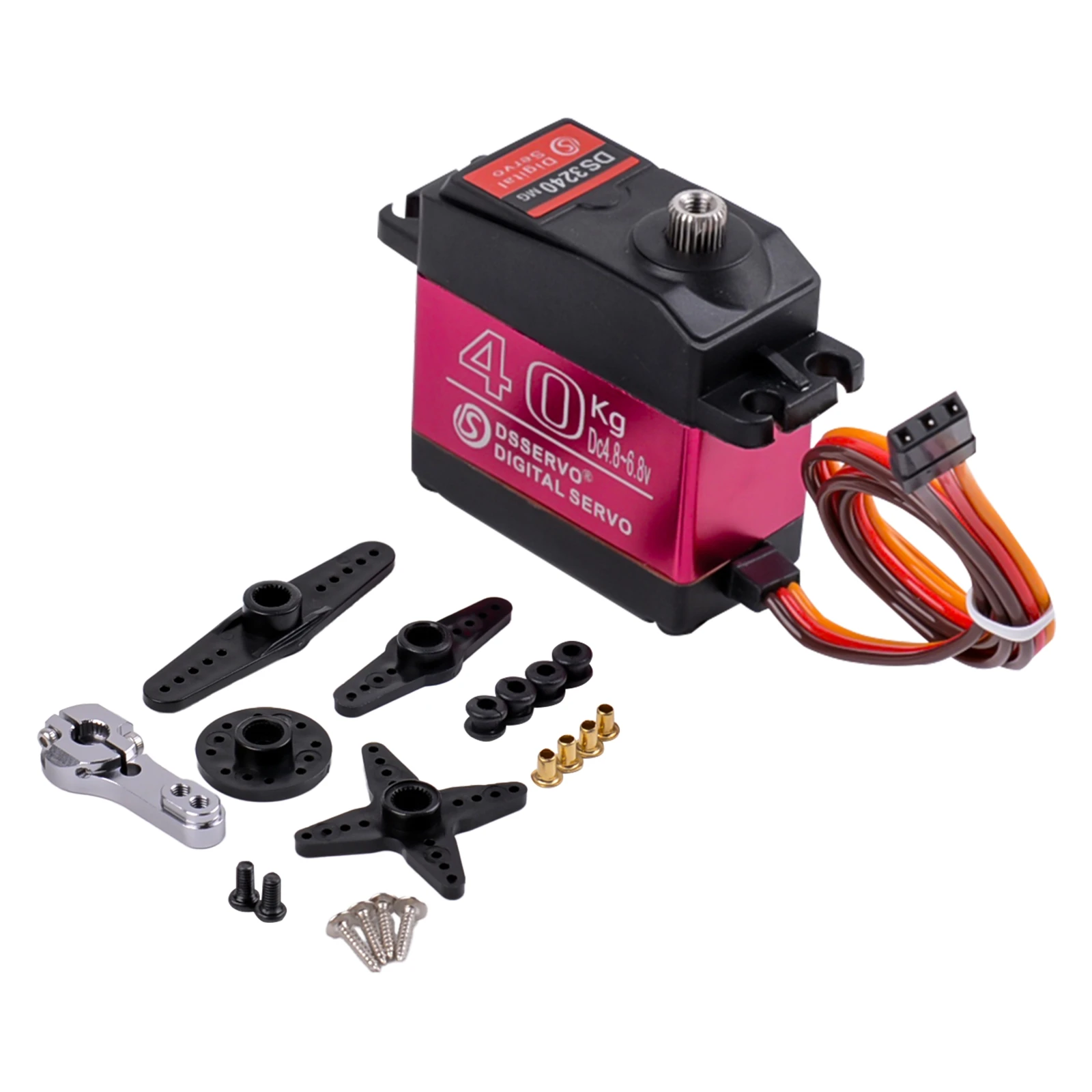DS3240 40kg RC Servo High Torque Metal Gear Standard Digital Servo 6.8V for 1/8 1/10 RC Cars