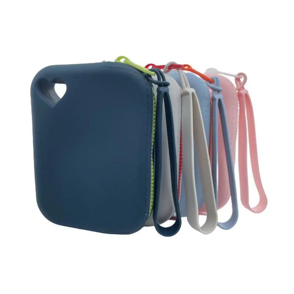 New Silicone Coin Purse Waterproof Solid Color Travel Pouch Multi-purpose Stationery Bag Women Girls