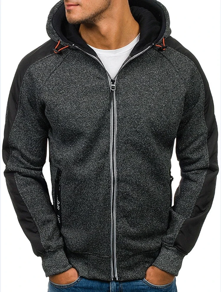 LIBIELIY European And American Men's New Leisure And Sports Sweatshirts, All - Match Hooded Cardigan Outerwear For Autumn And Wi