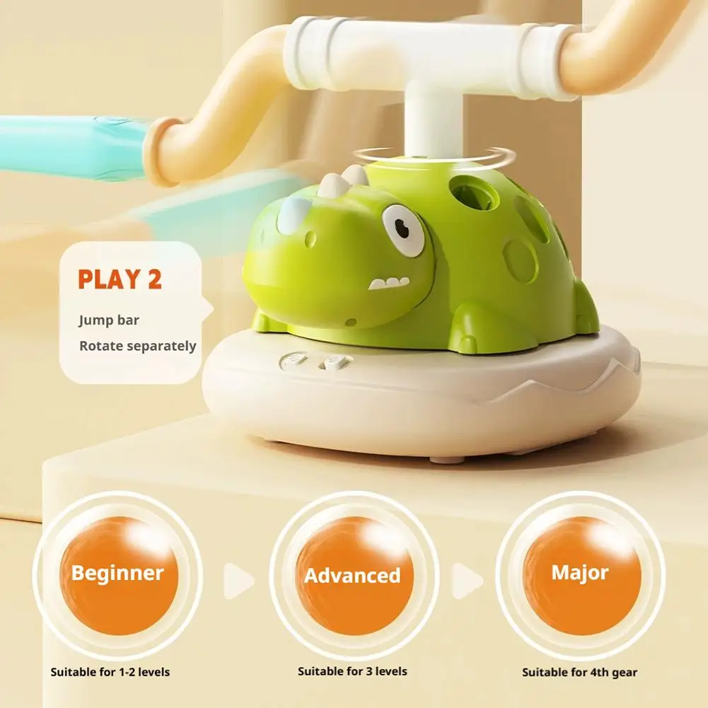 3 in 1 Dinosaur Sports Machine Electronic Exercise Toy Interactive Ring Game Jump Rope Rocket Launcher Outdoor Activity Kids