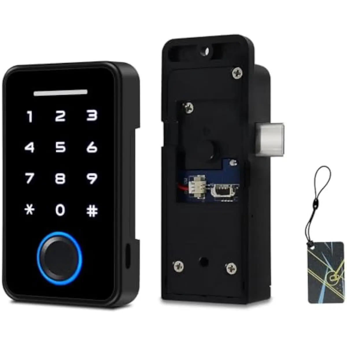 Smart Cabinet Lock, No Drill Magnetic Keyless Electronic Digital RFID Bluetooth Fingerprint Drawer Lock for Child Safety Adults