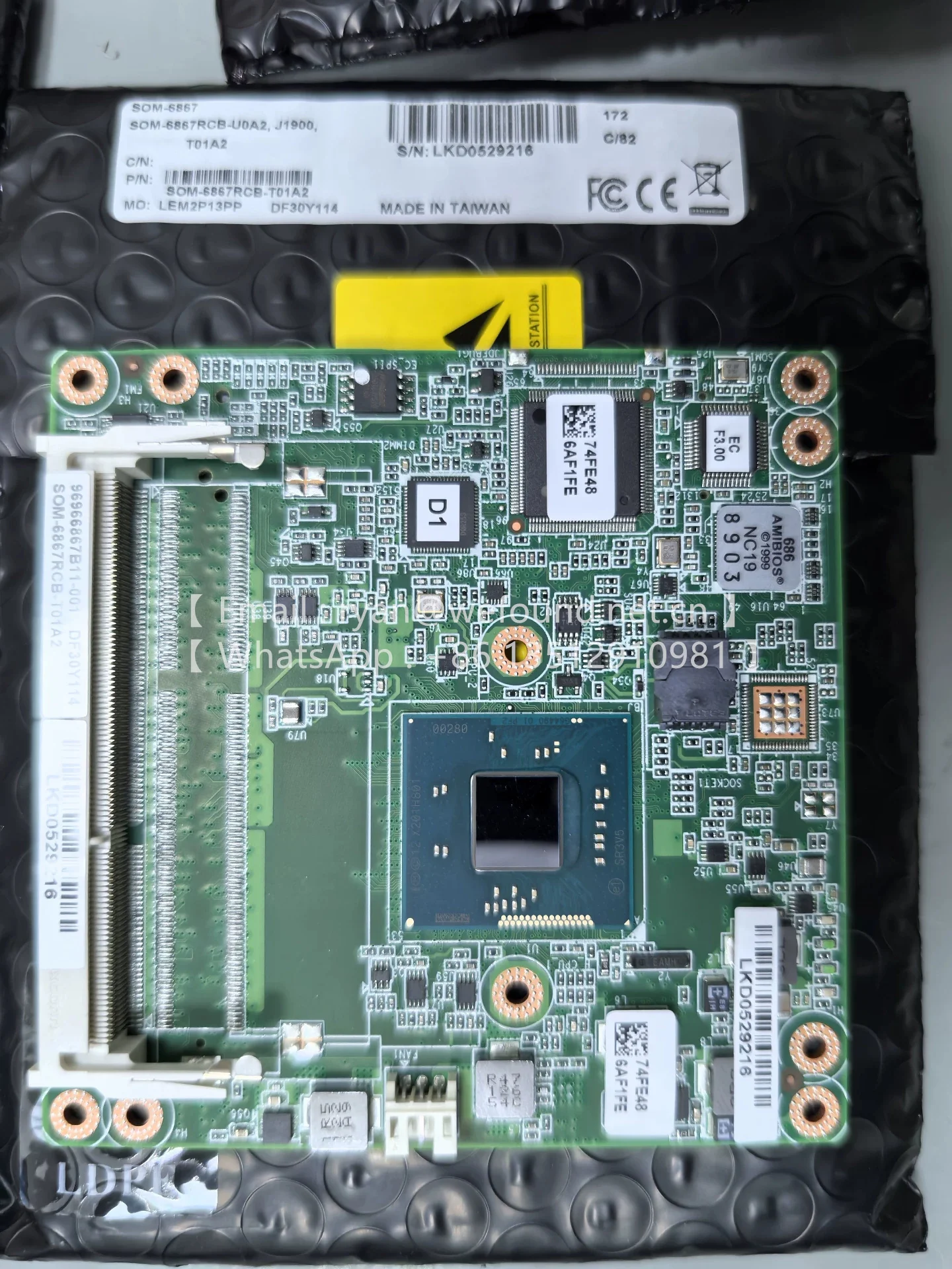 

SOM-6867RCB-U0A2 J1900 SOM-6867RCB-T01A2 Компьютерный модуль