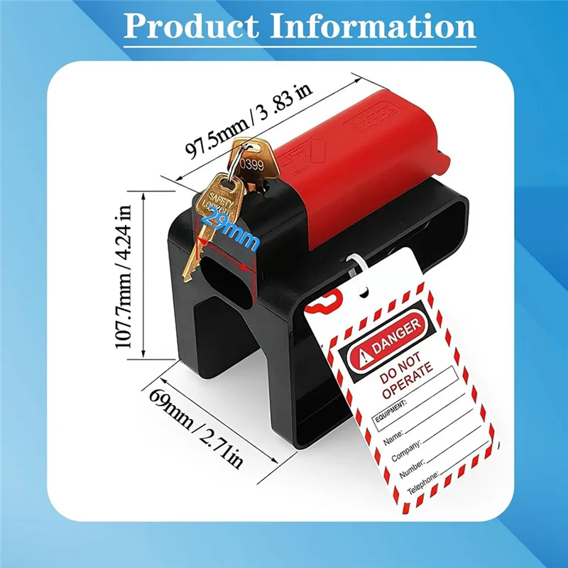 A29F-Adjustable Ball Valve Lockout Device Tool-OSHA-Compliant Safety Lock For 1/4'' To 2-1/2'' Valves