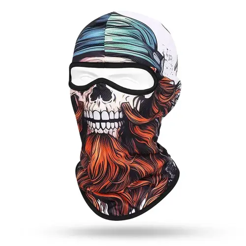 Quick-dry Motorcycle Balaclava Beard Old Men Full Face Cap Biker Skull Masks Motorbike Helmet Hat Cycling Neck Face Protection - Image 21