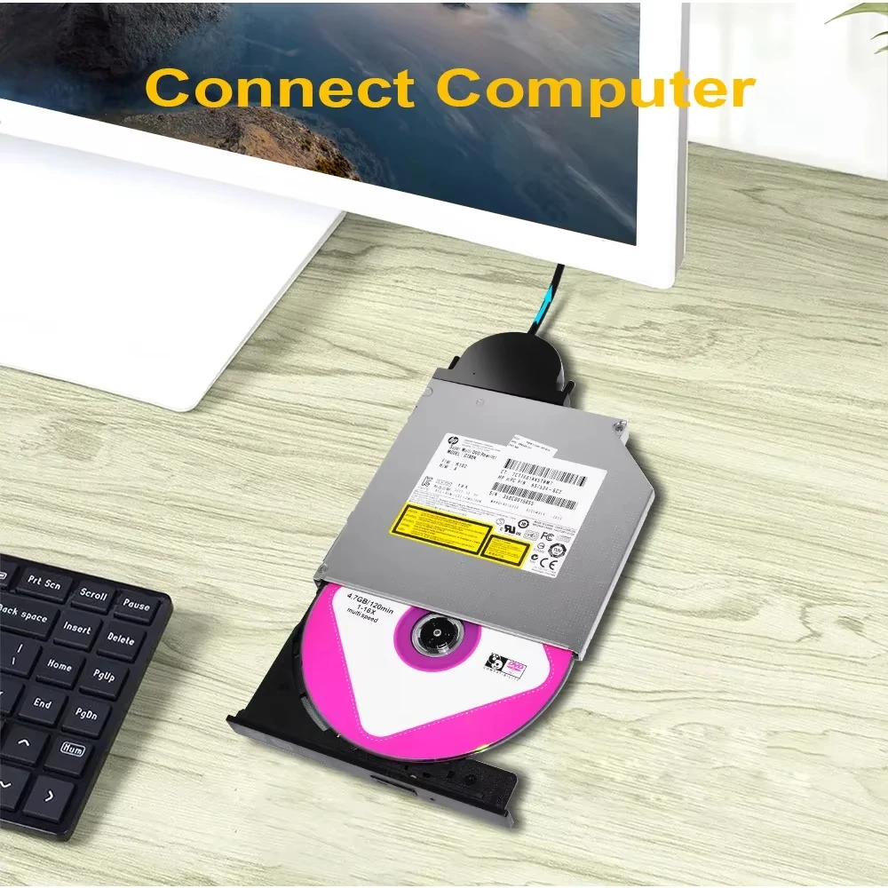 USB 2.0 SATA 13Pin Cable Optical Driver Adapter Cable CD/DVD-ROM Drive Cable For PC Laptop Notebook ﻿Optical Drive Cable