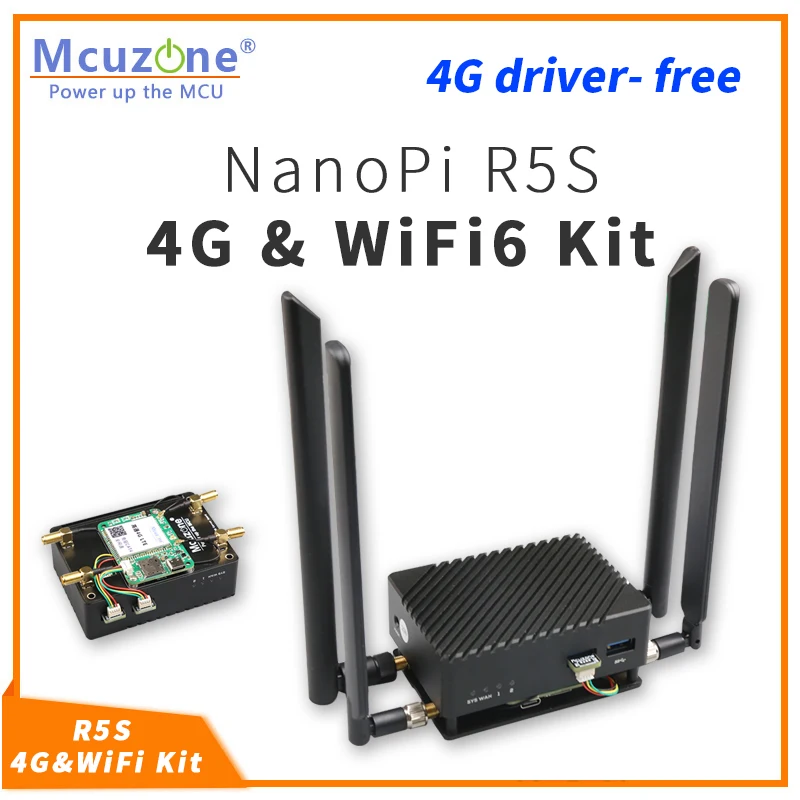 Nanopi R5s_4g & Wifi6 Kit4g Driver-livre Intel Ax200 8265c Mt7921k Debian Andriod Ubuntu Lede