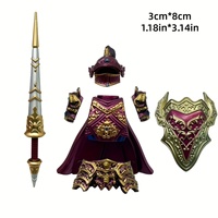 Medieval Knights of the Round Table Flame-Golden Armor Spear Model Assembly Figure, Suitable for Halloween Gifts/Christmas Gifts/Easter Gifts/Thanksgiving Gifts/Birthday Gifts, Perfect Gift for History Enthusiasts