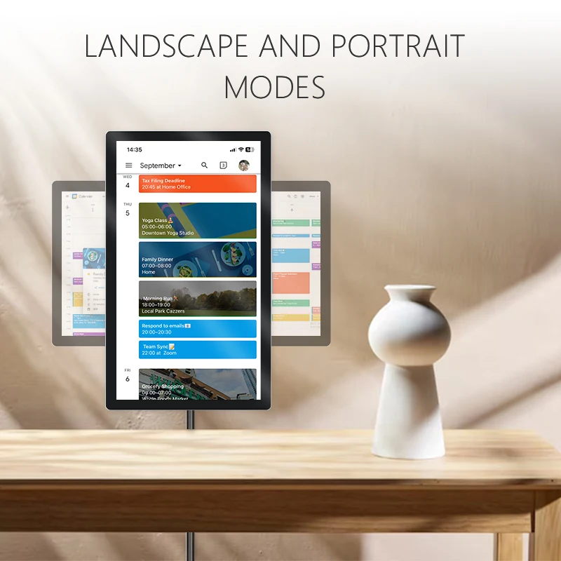 TouchWo 15.6-27 بوصة Android Touchscreen التقويم الرقمي ومخطط الحائط، التقويم الذكي لمخطط العمل والجدول العمل