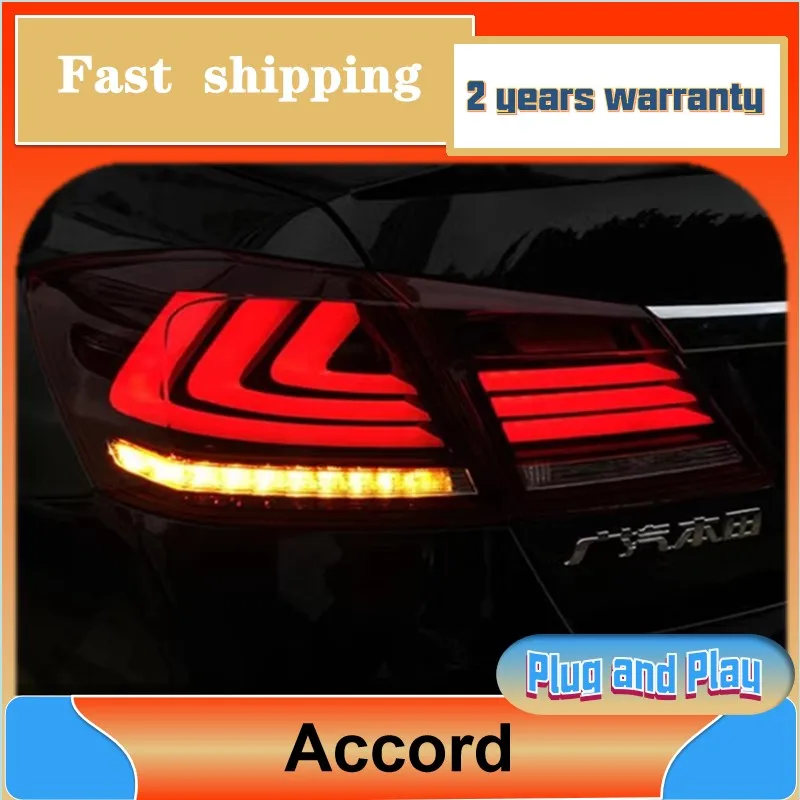 

Стайлинг автомобиля для Honda Accord 9th задний фонарь 2014-2016 Accord задний фонарь задний DRL указатель поворота противотуманный тормоз задний ход