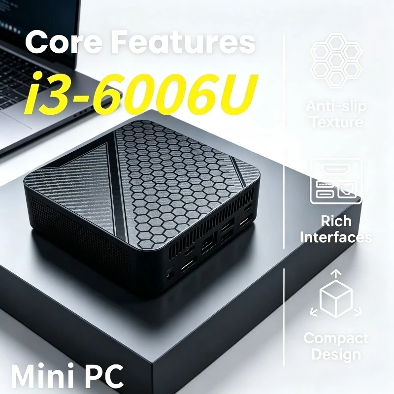 High Performance Mini PC Core i3-6006U Portable 16GB RAM 1TB 2TB SSD WIFI 6 BT5.2 4K HD Mini Gaming Office Study Pc