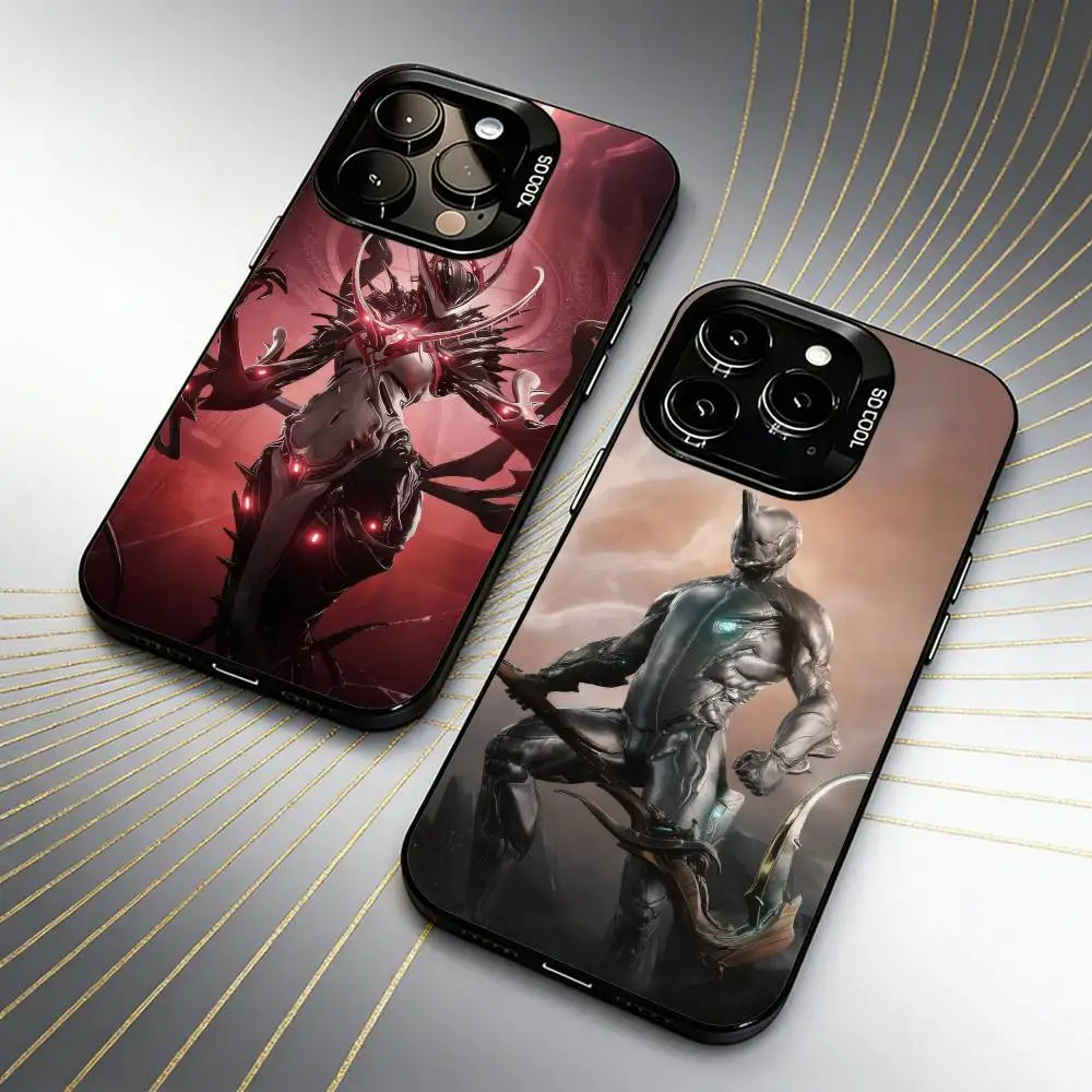 

Cool Mecha Warframe Game Printing Phone Case For iPhone 16 17 15 14 12 13 Pro Max Black Candy Matte Shockproof Cover